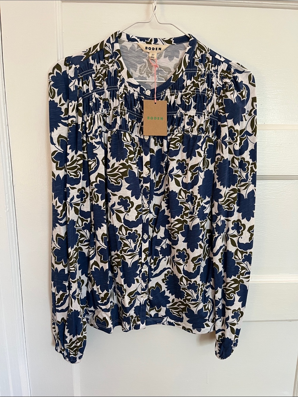 Boden Button Through Long Sleeve top